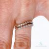 14kt Solid White Gold & Diamond Band Ring - 4