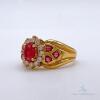 18kt Yellow Gold, Ruby, & Diamond Cocktail Ring - 2