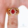 18kt Yellow Gold, Ruby, & Diamond Cocktail Ring - 4