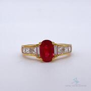 18kt Gold, Ruby & Diamond Cocktail Ring