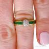 18kt Yellow Gold, Emerald, & Diamond Band Ring - 4