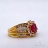 Beautiful 18kt Yellow Gold, Ruby, & Diamond Cocktail Ring - 3