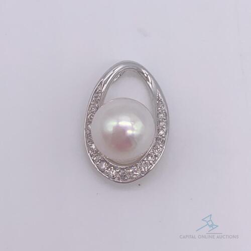 14kt Gold, Pearl, & Diamond Pendant