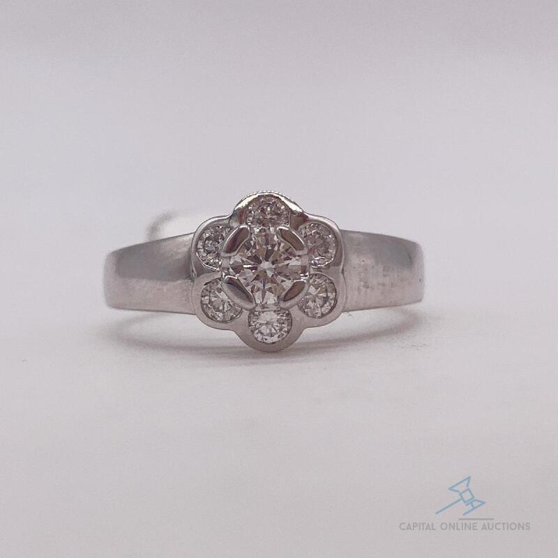 14kt White Gold & Diamond Ring