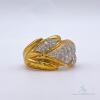 14kt Solid Yellow Gold & Diamond Cocktail Ring - 3