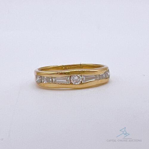 18kt Yellow Gold & Diamond Band Ring