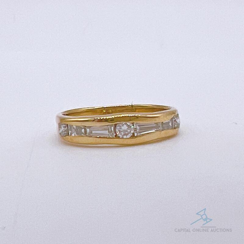18kt Yellow Gold & Diamond Band Ring