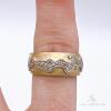 14kt Solid Yellow Gold & Diamond Band Ring - 3