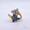 14kt Gold, Blue Sapphire, & Diamond Ring