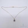 14kt Gold, Blue Sapphire, & Diamond Pendant Necklace - 2