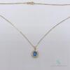 14kt Gold, Blue Sapphire, & Diamond Pendant Necklace - 3