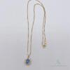 14kt Gold, Blue Sapphire, & Diamond Pendant Necklace - 4