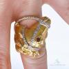 Unique 14kt Solid Yellow Gold & Diamond Horse Ring - 5