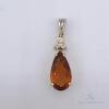 18kt Gold, Madeira Citrine, & Diamond Pendant - 2