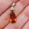 18kt Gold, Madeira Citrine, & Diamond Pendant - 3