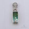 Rare 14kt Gold, Bi-Color Tourmaline, & Diamond Pendant!