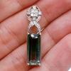 Rare 14kt Gold, Bi-Color Tourmaline, & Diamond Pendant! - 3