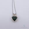 Platinum,Green Tourmaline & Diamond Necklace - 5