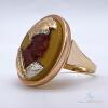 Rare 1870's Agate Male Cameo Ring in 14kt Solid Yellow Gold - 2