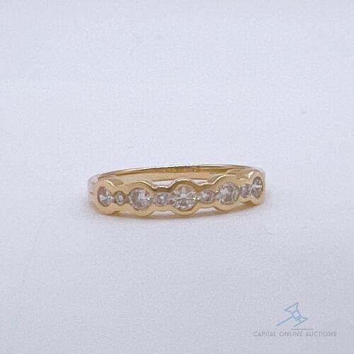 14kt Yellow Gold & Diamond Band Ring