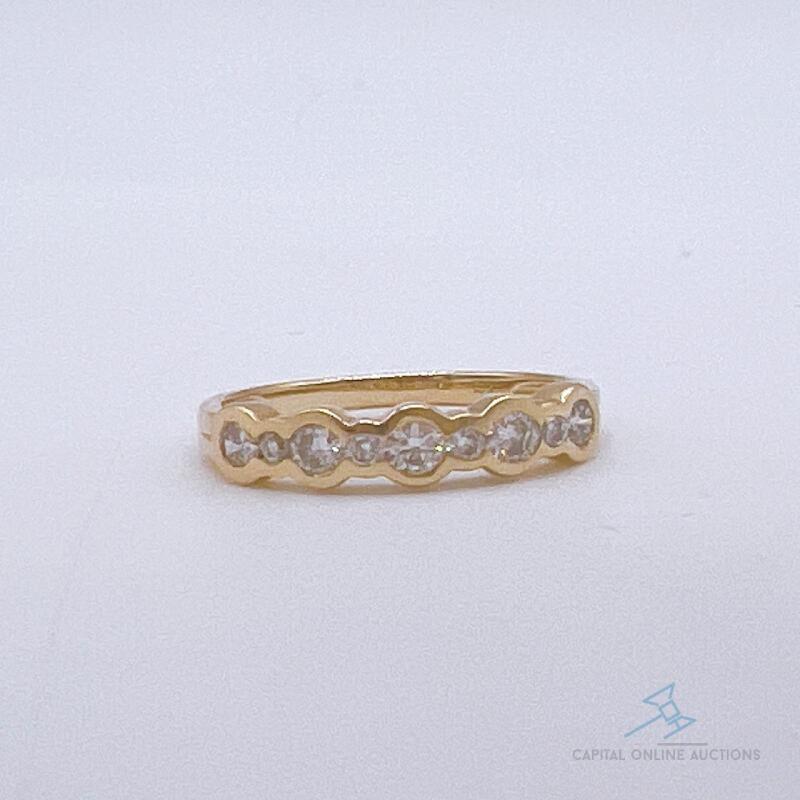 14kt Yellow Gold & Diamond Band Ring