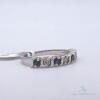 14kt Gold, Blue Sapphire, & Diamond Band Ring - 3