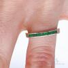 18kt White Gold & Emerald Band Ring - 2