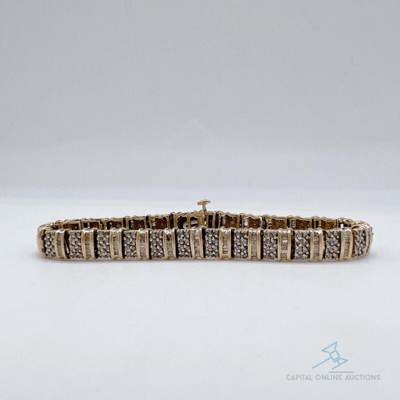 10kt Yellow Gold & 2.0 Carat Diamond Bracelet