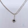 14kt Gold, Blue Sapphire, & Diamond Necklace - 2