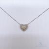 14kt White Gold & Diamond Heart Necklace