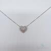 14kt White Gold & Diamond Heart Necklace - 2