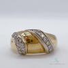 14kt Solid Yellow Gold & Diamond Band Ring