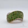 14kt Gold, Tsavorite, & Diamond Band Ring - 2