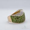 14kt Gold, Tsavorite, & Diamond Band Ring - 3