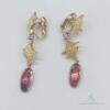 18kt Gold, Diamond, & Amethyst Earrings - 2