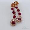 14kt Rose Gold, Ruby, & Diamond Earrings - 2