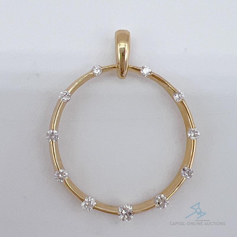 14kt Yellow Gold & Diamond Pendant