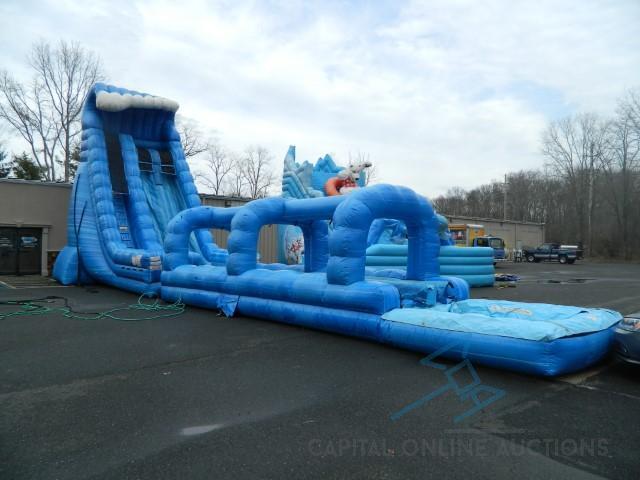 22 Blue Crush 2 Lane Run N Splash Combo (E inflatables)