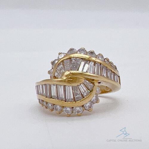 18kt Yellow Gold & Diamond Ring- 2.0+ CTW