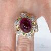 18kt Yellow Gold, Amethyst, Emerald, & Diamond Ring - 4