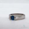 14kt White Gold & Blue Sapphire Ring - 2