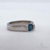 14kt White Gold & Blue Sapphire Ring - 3