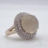 14kt Gold, Moonstone, & Diamond Cocktail Ring - 3