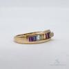 Designer 18kt Yellow Gold Gemstone Band Ring - 3