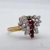 18kt Gold, Diamond, Ruby, & Emerald Butterfly Ring - 3