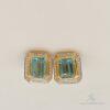 18kt Yellow Gold, Blue Topaz, & Diamond Earrings - 2