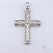 14kt Gold & Diamond Cross Pendant- 3.0+ CTW