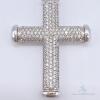 14kt Gold & Diamond Cross Pendant- 3.0+ CTW - 2