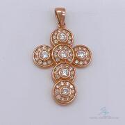 Stunning 14kt Gold & Diamond Cross Pendant