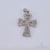 14kt White Gold & Diamond Cross Pendant